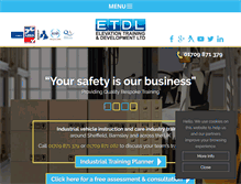 Tablet Screenshot of elevationtraining.co.uk